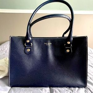 Navy leather Kate Spade tote
